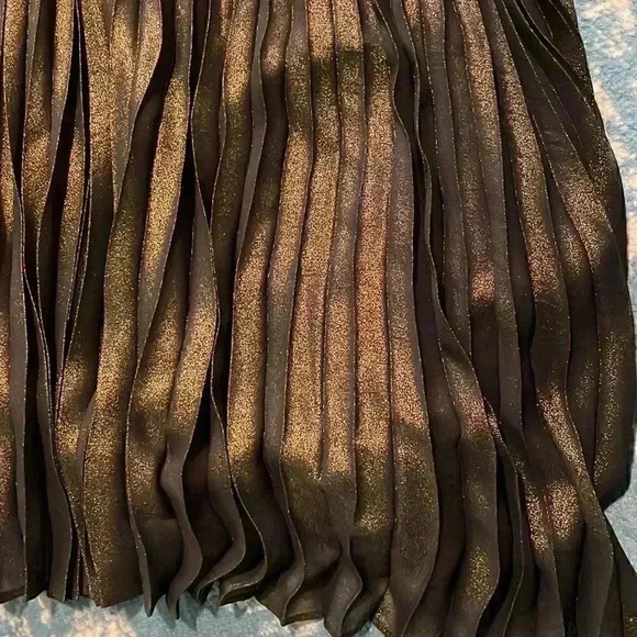 Nanette Lepore sleeveless elastic waist pleated shimmer evening dress, 12 - Picture 7 of 9